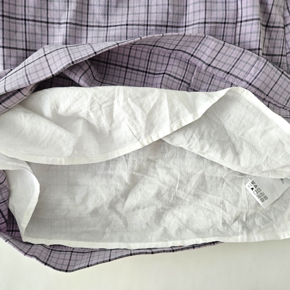 Urban Revivo Plaid Mini Skirt, Purple, Size XS - Picture 4 of 6